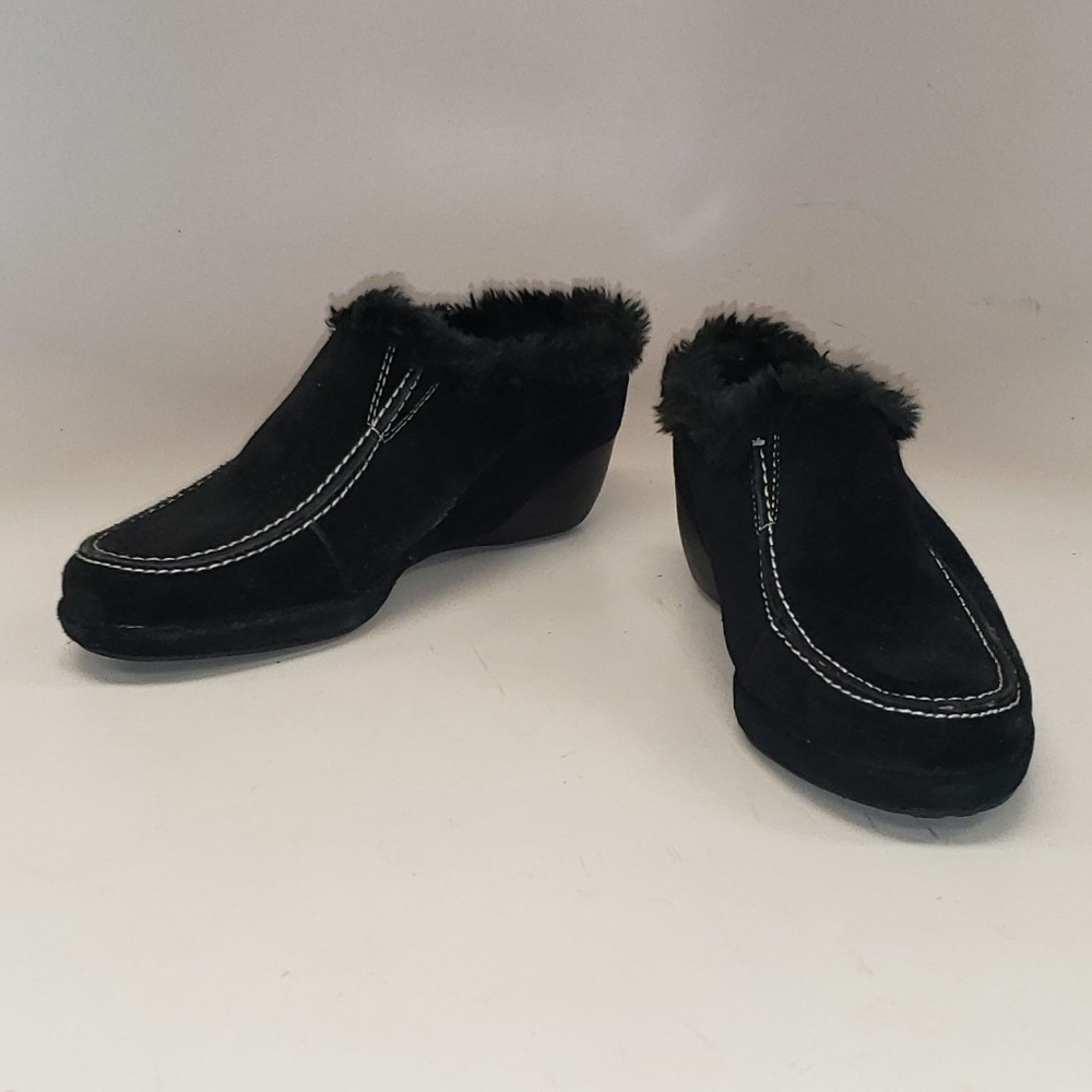 NICKELS 'Palace' Suede Wedge Mule Shoes